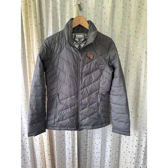 Columbia Oregon State Univesity OSU Beavers Heavenly Puffer Omni- HEAT Jacket S - Picture 7 of 11
